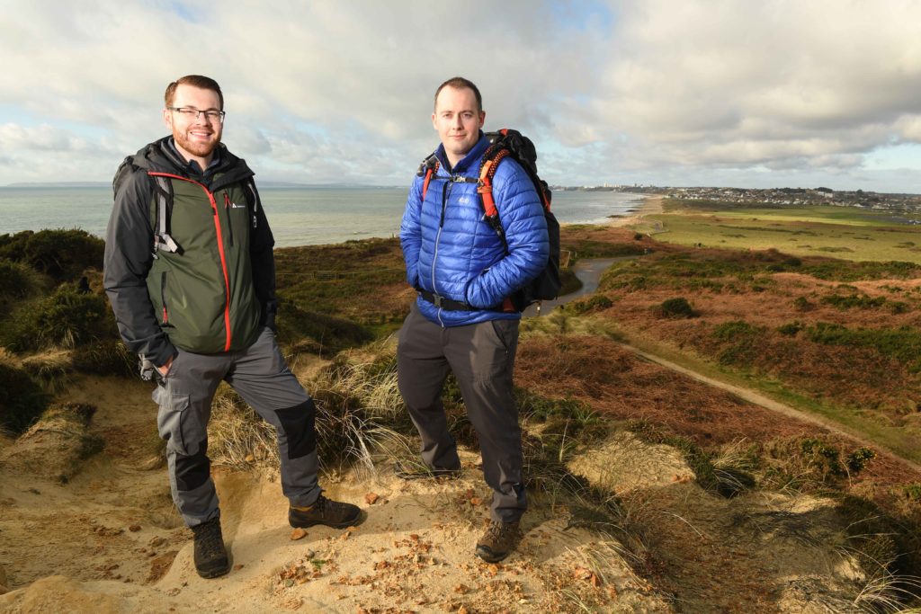 JURASSIC TREK: Captains Will Dooley, left, and Conor Maher, right, are leading an Ellis Jones Solicitors team on the Jurassic Coast Challenge in May